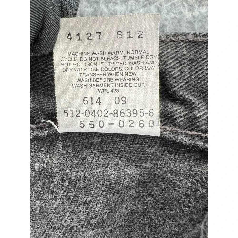 LEVIS 550 Denim Jeans Men 40x30 (37x29 Actual)‎ Relaxed Fit Black Vintage READ